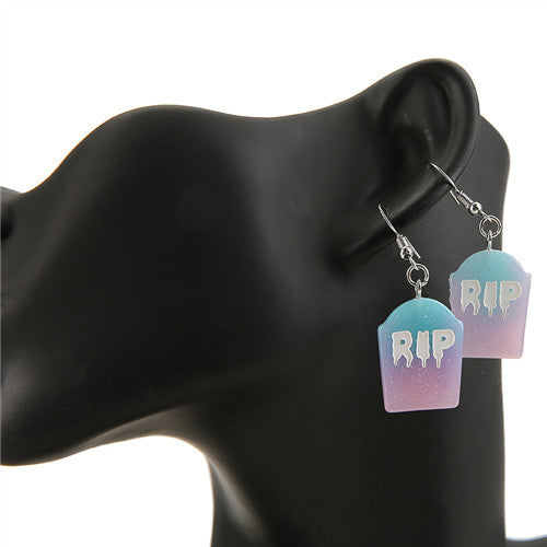 Colorful Tombstone Earrings