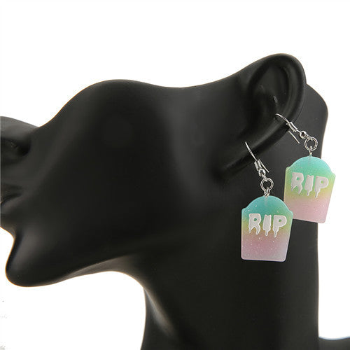 Colorful Tombstone Earrings