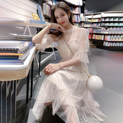 Long Sleeve Fairy Sparkle Mesh Dress