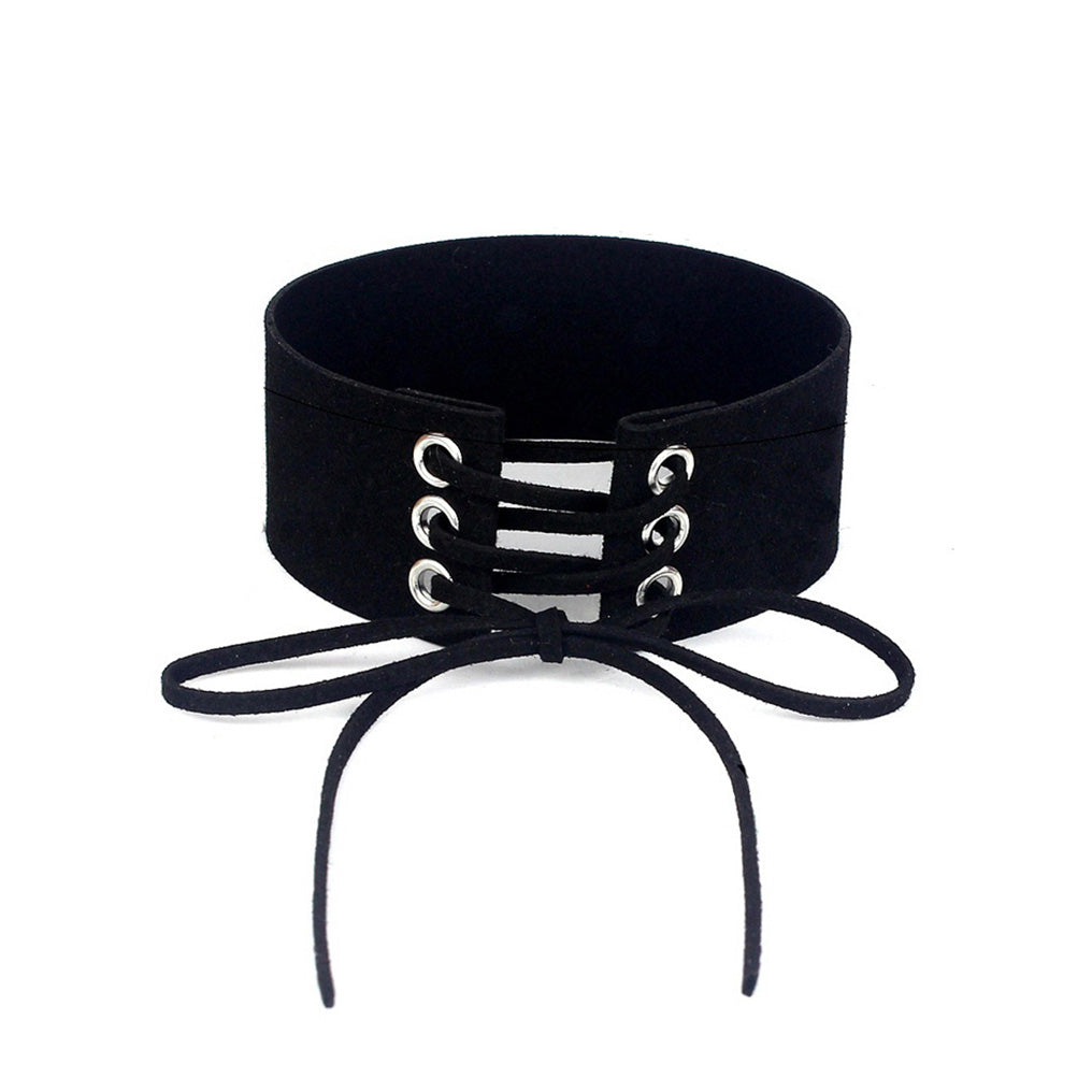 Lace-Up Gothic Choker