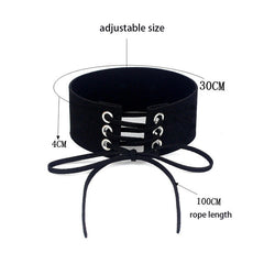 Lace-Up Gothic Choker