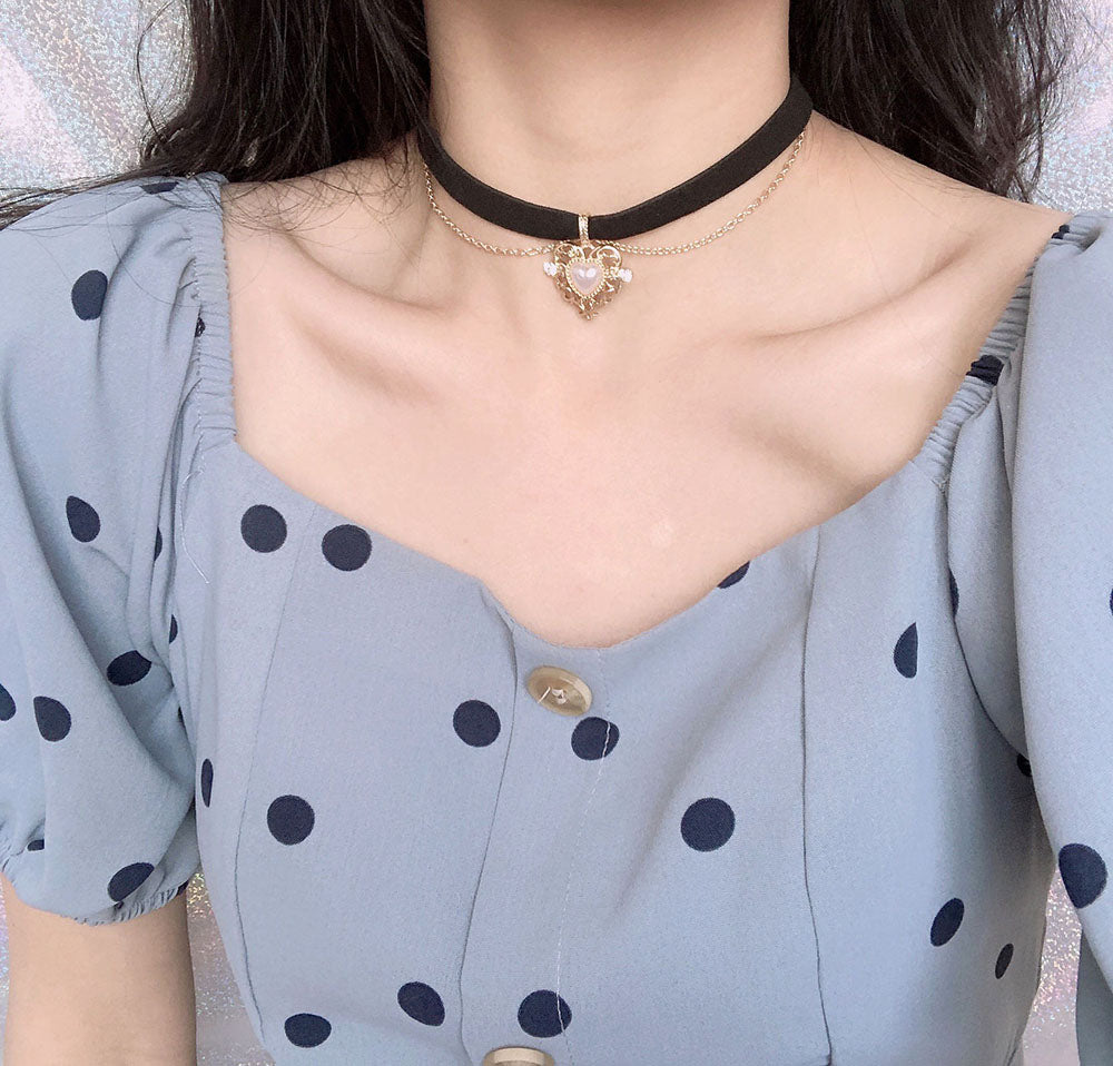 Pearl Heart Choker