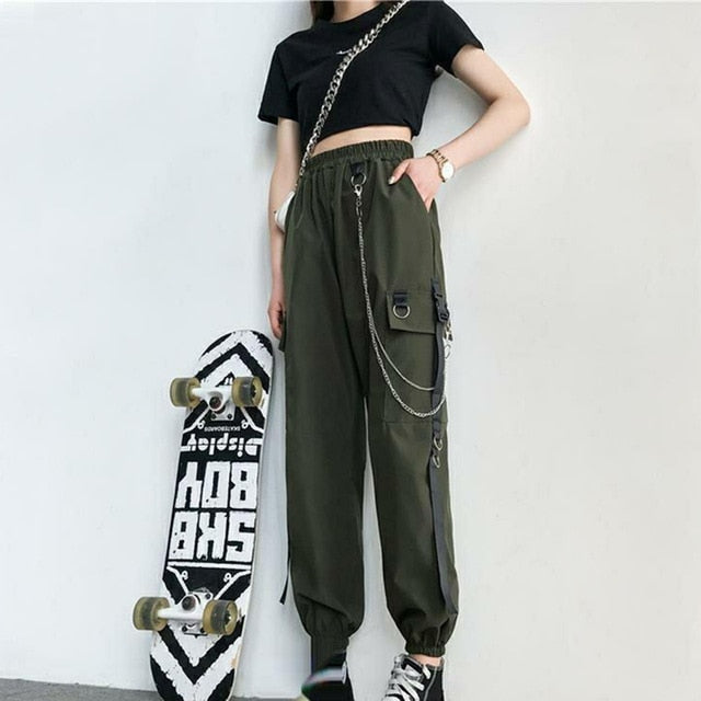 Chained Cargo Jogger Pants