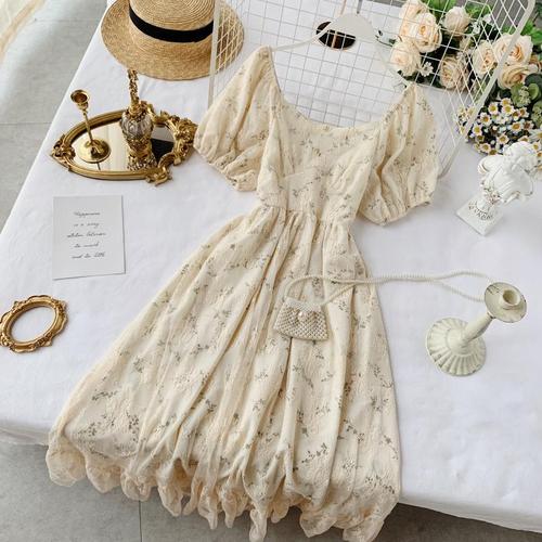 Lace Overlay Vintage Style Dress