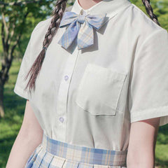 Button-Up Shirt with Bow