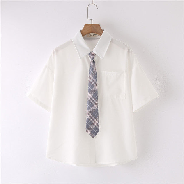 Button-Up Shirt with Tie