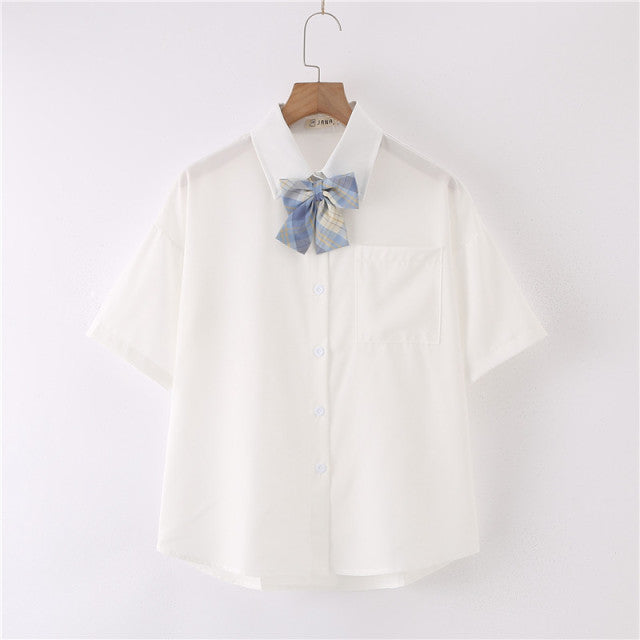 Button-Up Shirt with Bow