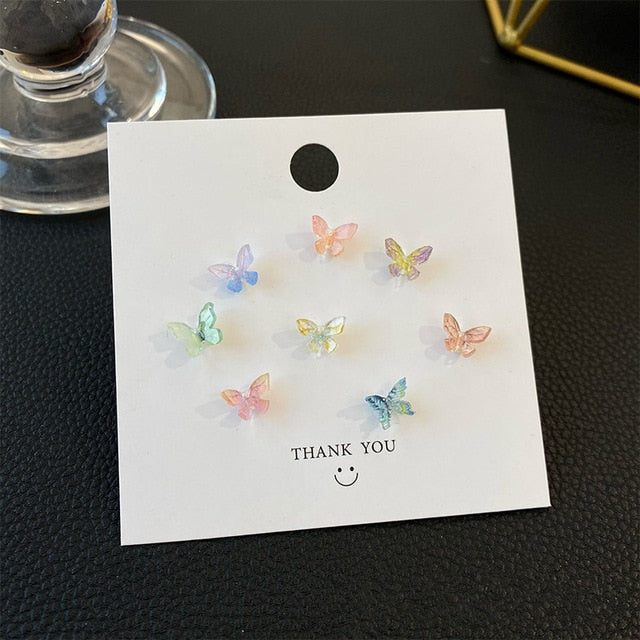 Colorful Butterfly Stud Earrings