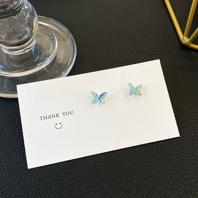 Colorful Butterfly Stud Earrings