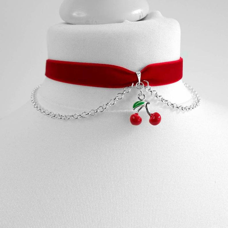 Cherry Chain Choker