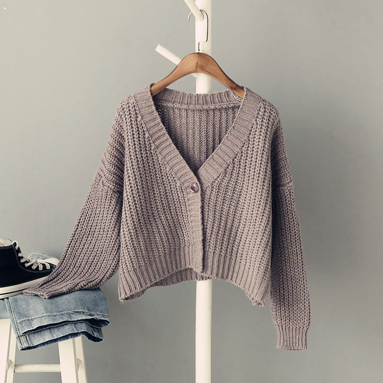 One Button Wool Cardigan