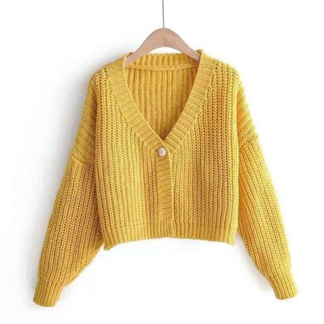 One Button Wool Cardigan