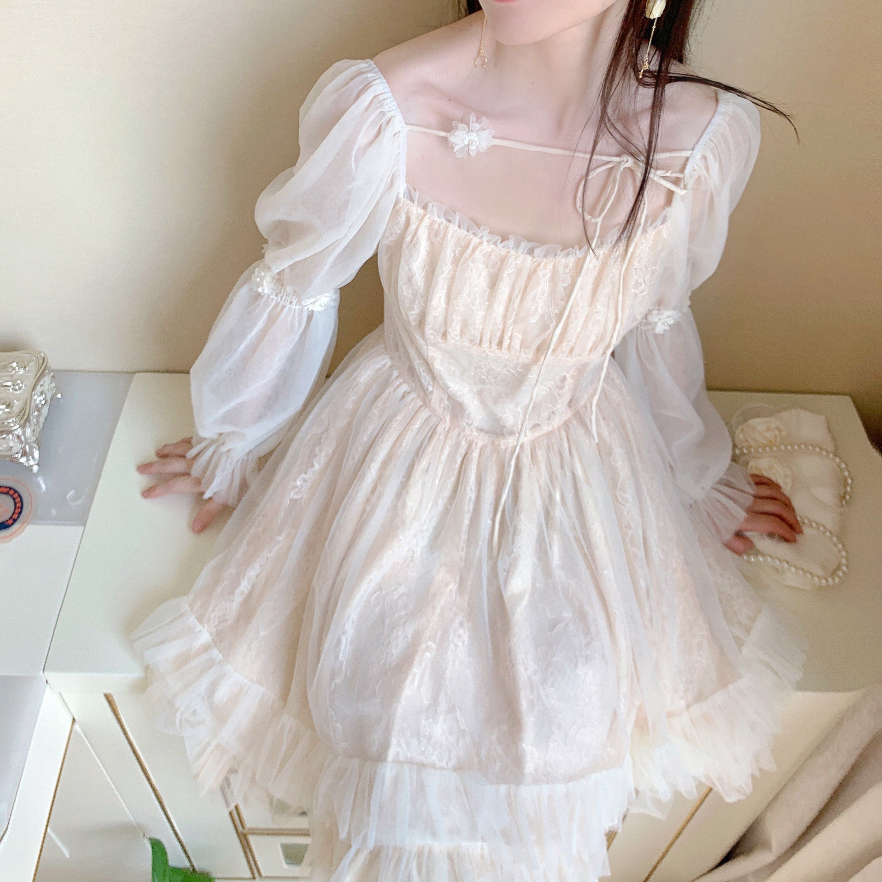 Romantic Princess Long Sleeve Dress