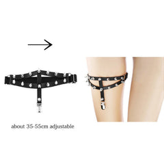 Black Punk Thigh Garter