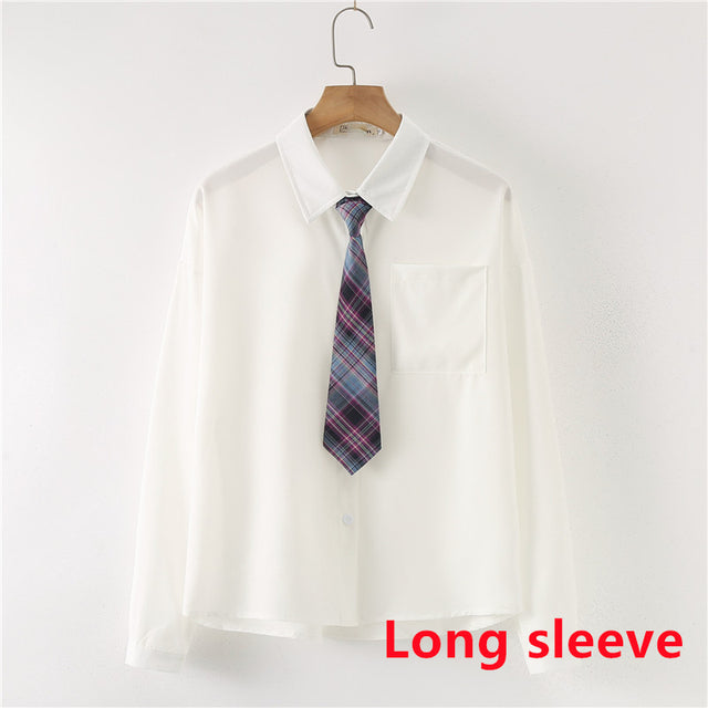 Button-Up Shirt with Tie