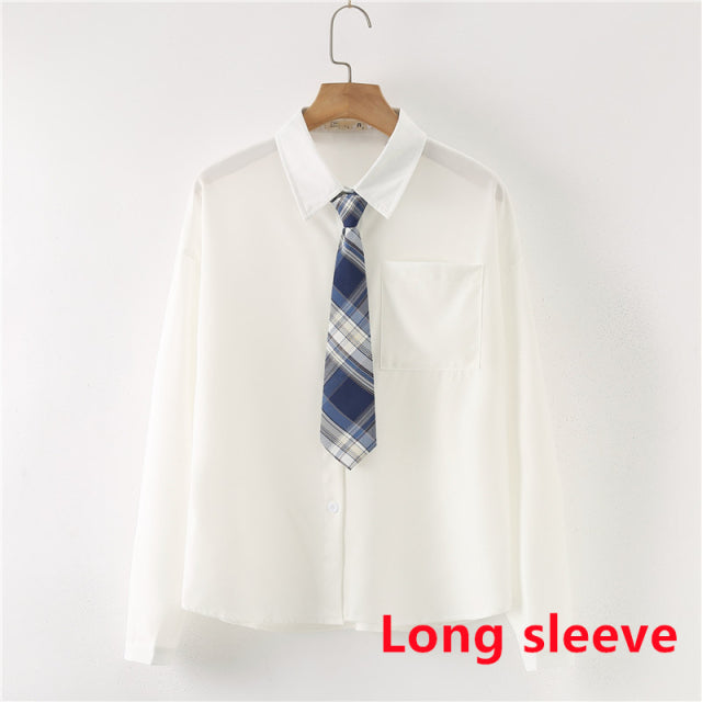 Button-Up Shirt with Tie