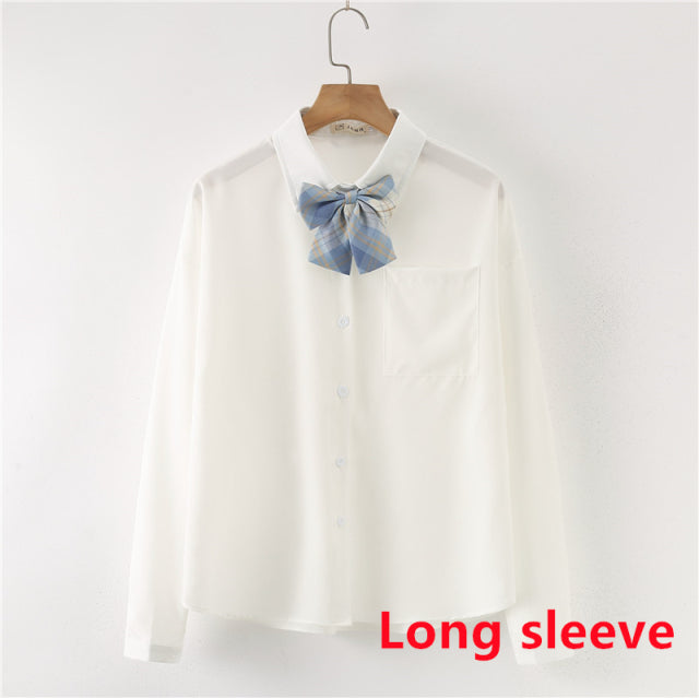 Button-Up Shirt with Bow