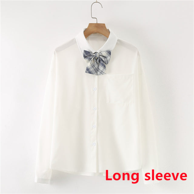 Button-Up Shirt with Bow