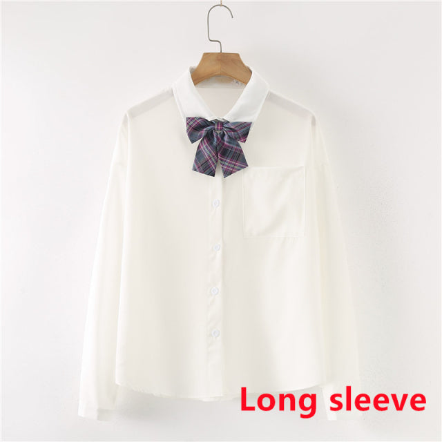 Button-Up Shirt with Bow