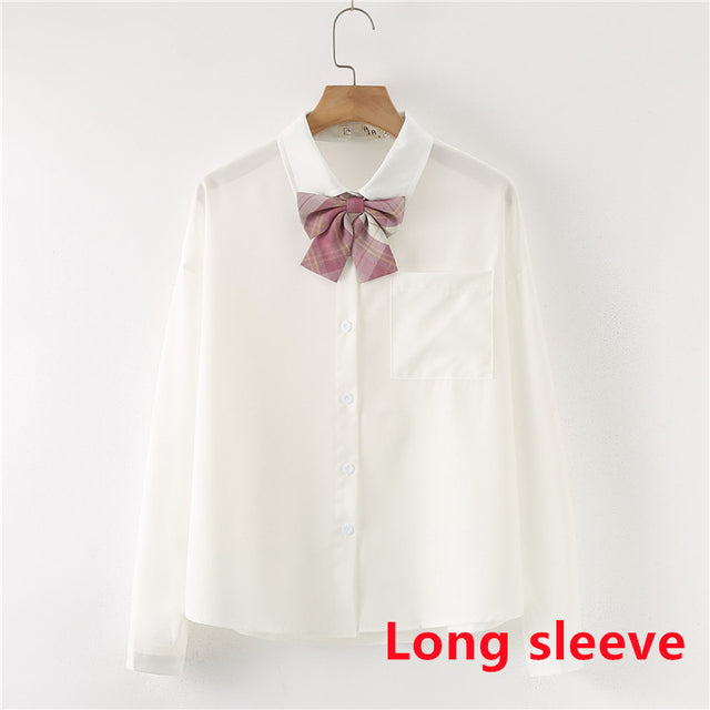 Button-Up Shirt with Bow