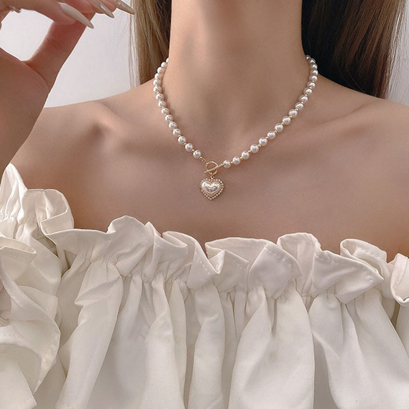 Pearl Heart Necklace