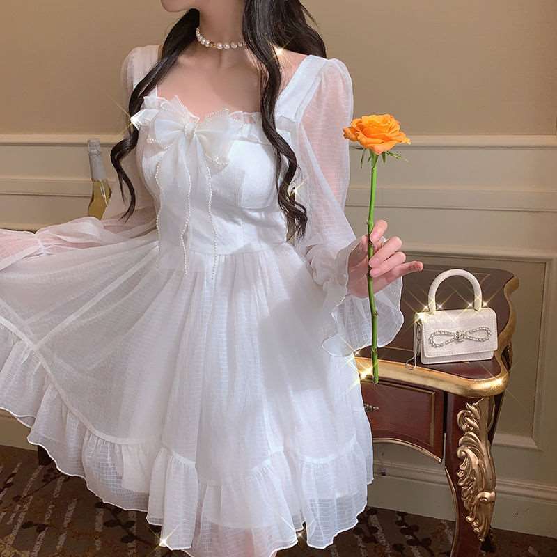 Delicate Fairy Puff Sleeve Dress