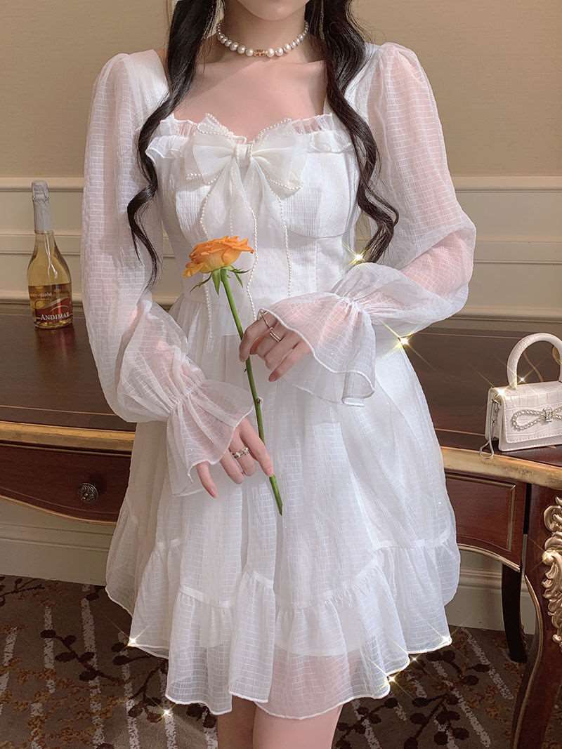 Delicate Fairy Puff Sleeve Dress