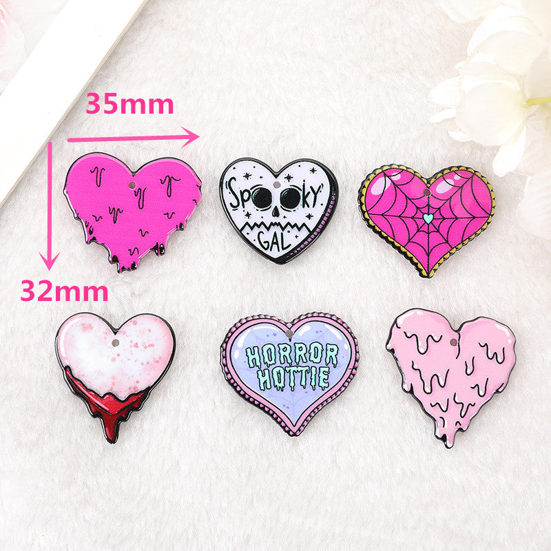 Horror Heart Earrings