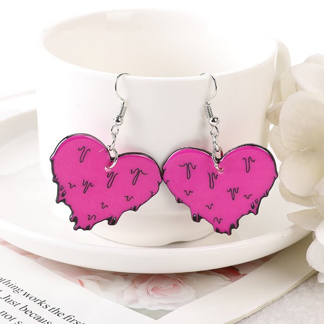 Boucles d'oreilles coeur d'horreur