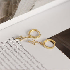 Cute Lightning Hoop Earrings