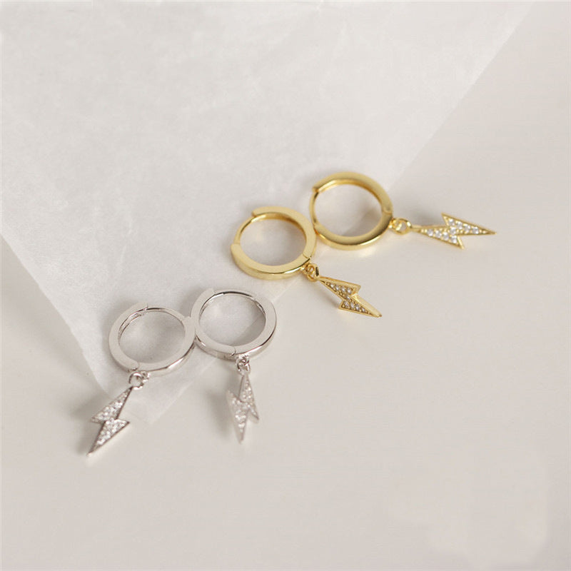 Cute Lightning Hoop Earrings