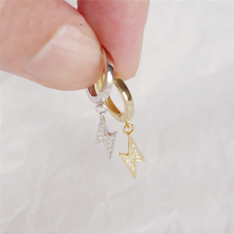 Cute Lightning Hoop Earrings