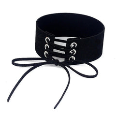 Lace-Up Gothic Choker