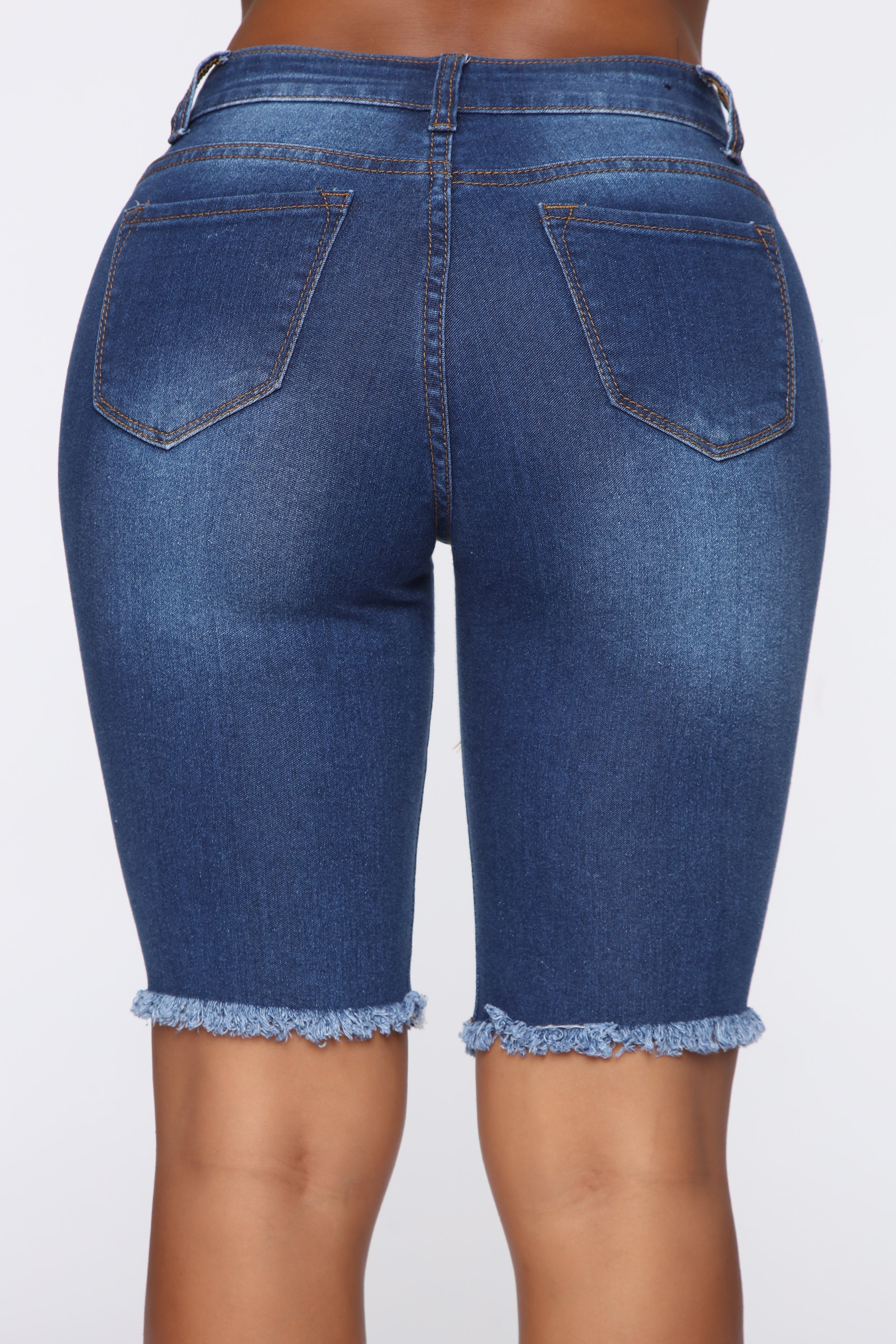 Against All Odds Bermuda Shorts - Medium Blue Wash
