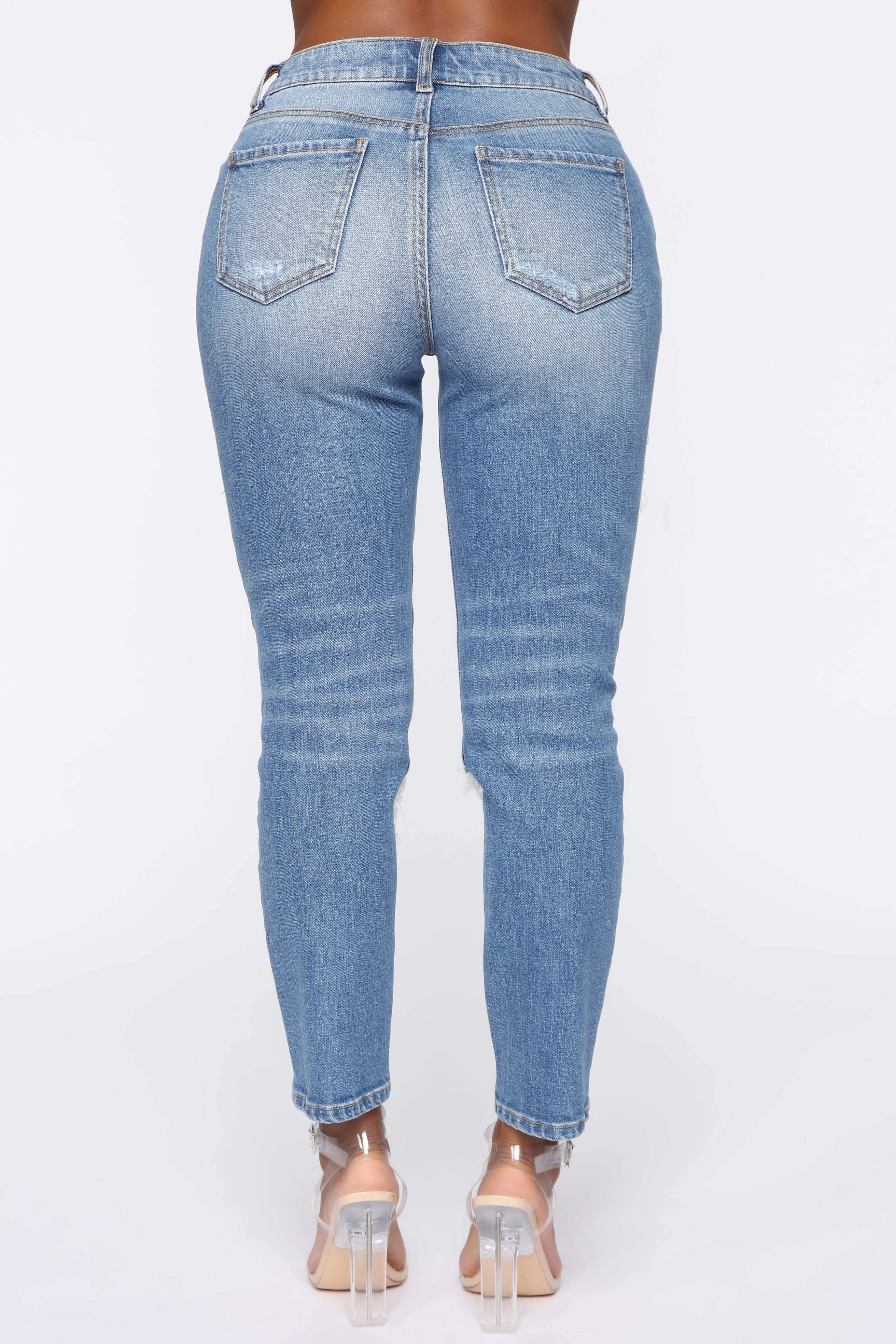 A Real Life Dream High Rise Jeans - Medium Blue Wash