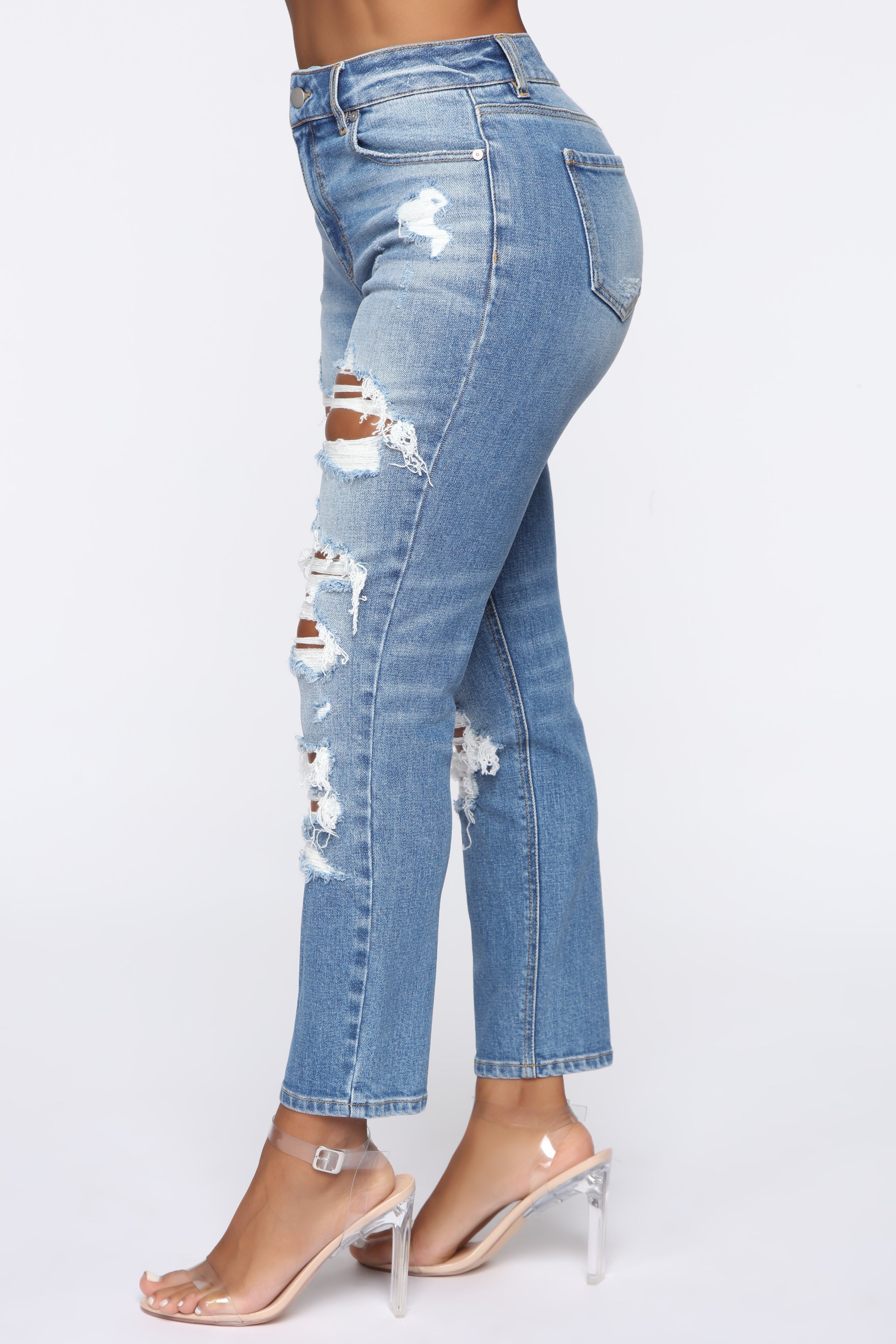 A Real Life Dream High Rise Jeans - Medium Blue Wash