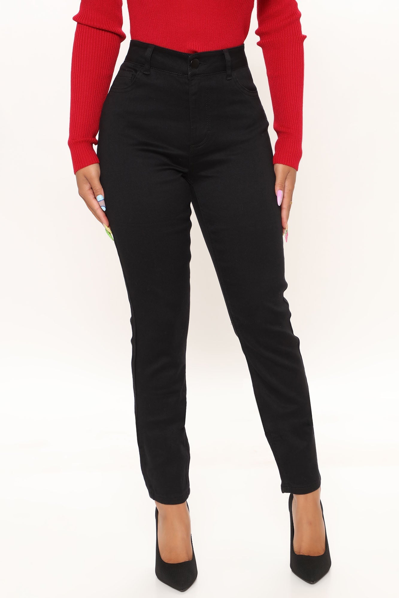 Jean skinny taille haute Alexa - Noir