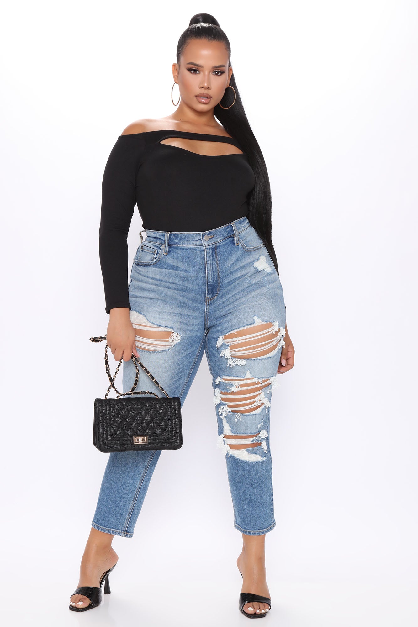 A Real Life Dream High Rise Jeans - Medium Blue Wash