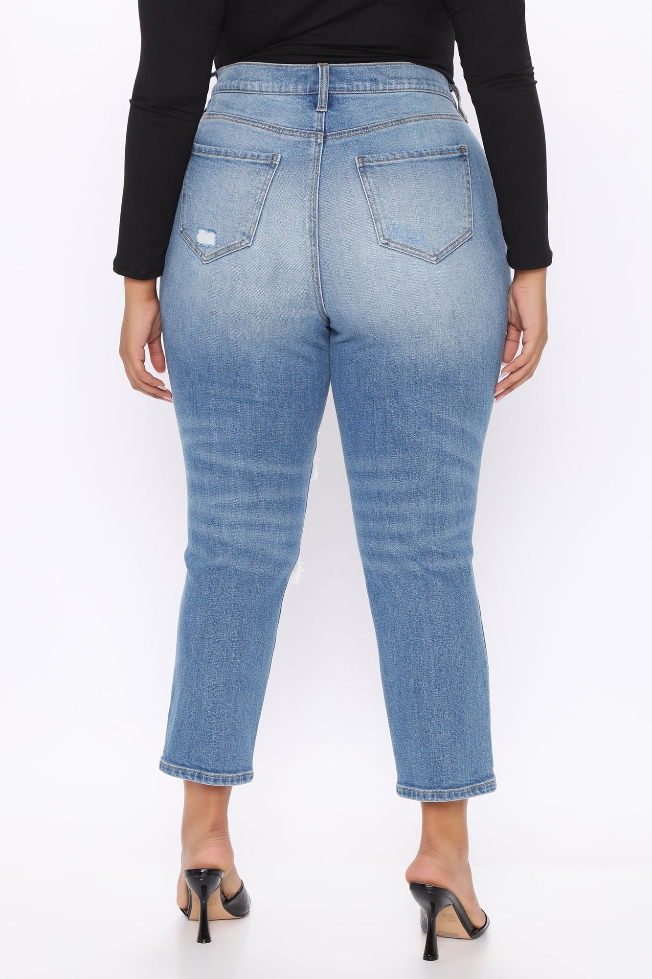 A Real Life Dream High Rise Jeans - Medium Blue Wash