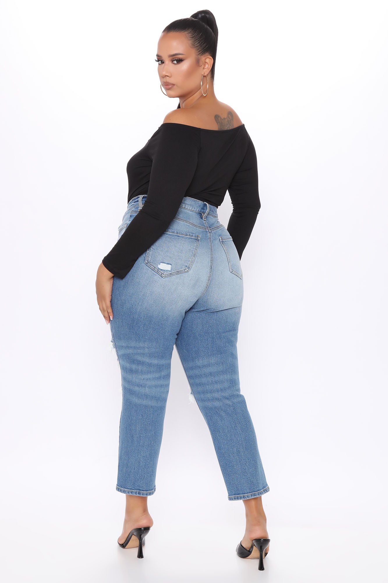 A Real Life Dream High Rise Jeans - Medium Blue Wash