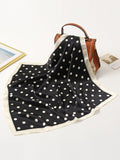 100% silk print color-blocking geometric heart pattern scarf Sai Feel