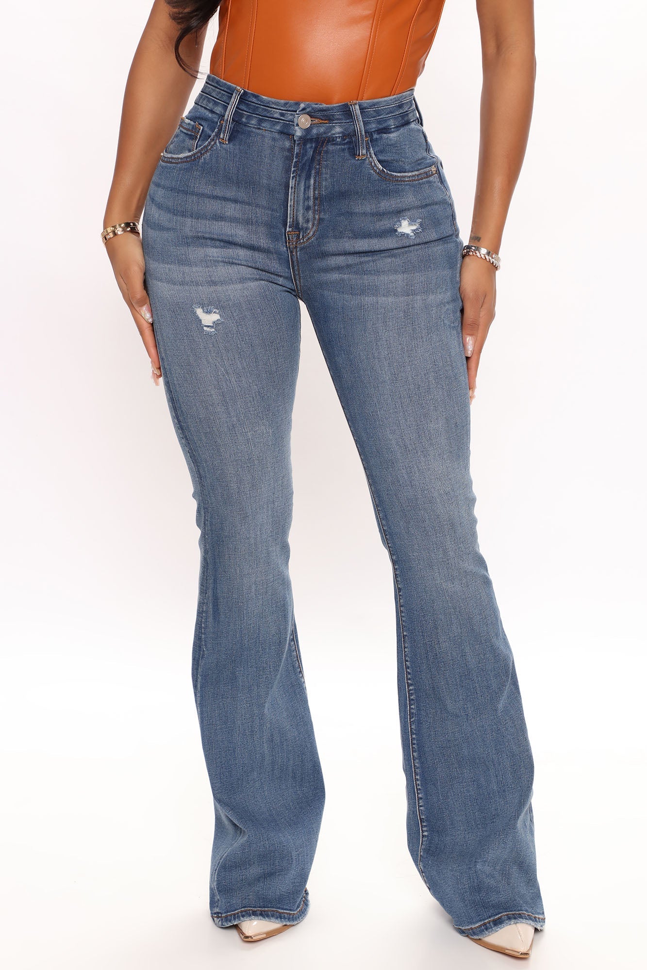 All That And More Flare Jeans - Dark Wash