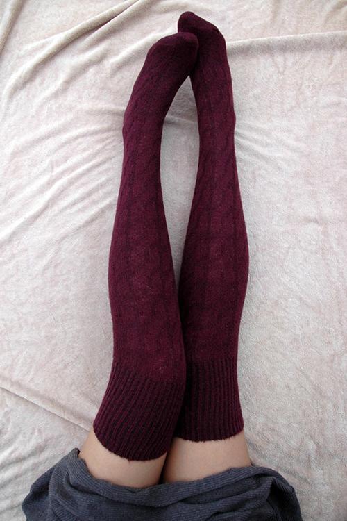 Wool Over The Knee Socks