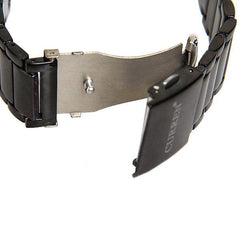 Black Stainless Steel Watch (Black 4.4cm Dial)