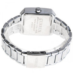 Watch with Stainless Steel Band (White 4cm Dial)