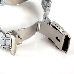 Stainless Steel Chronograph (Black 4.5cm Dial)