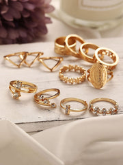 13pcs Geometry Ring Set Sai Feel