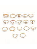 17pcs Bohemia Style Ring Set Sai Feel