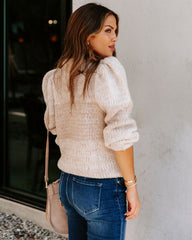 Alana Two-Tone Knit Sweater - Taupe - FINAL SALE