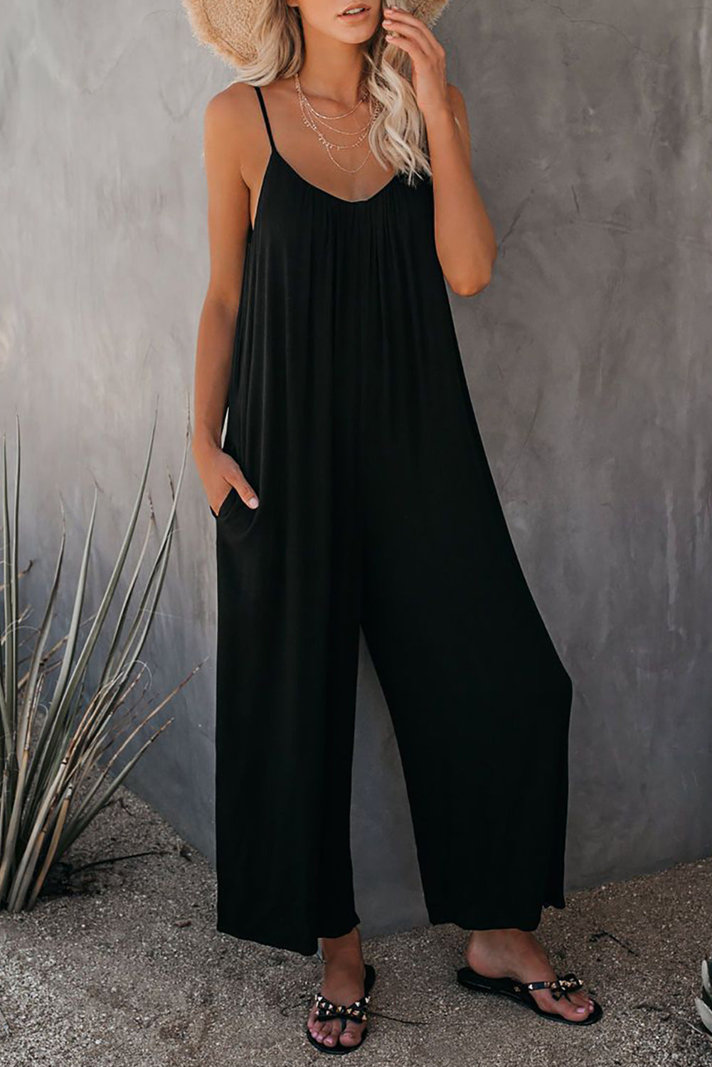 Aliya Relaxed Bamboo Blend Knit Jumpsuit